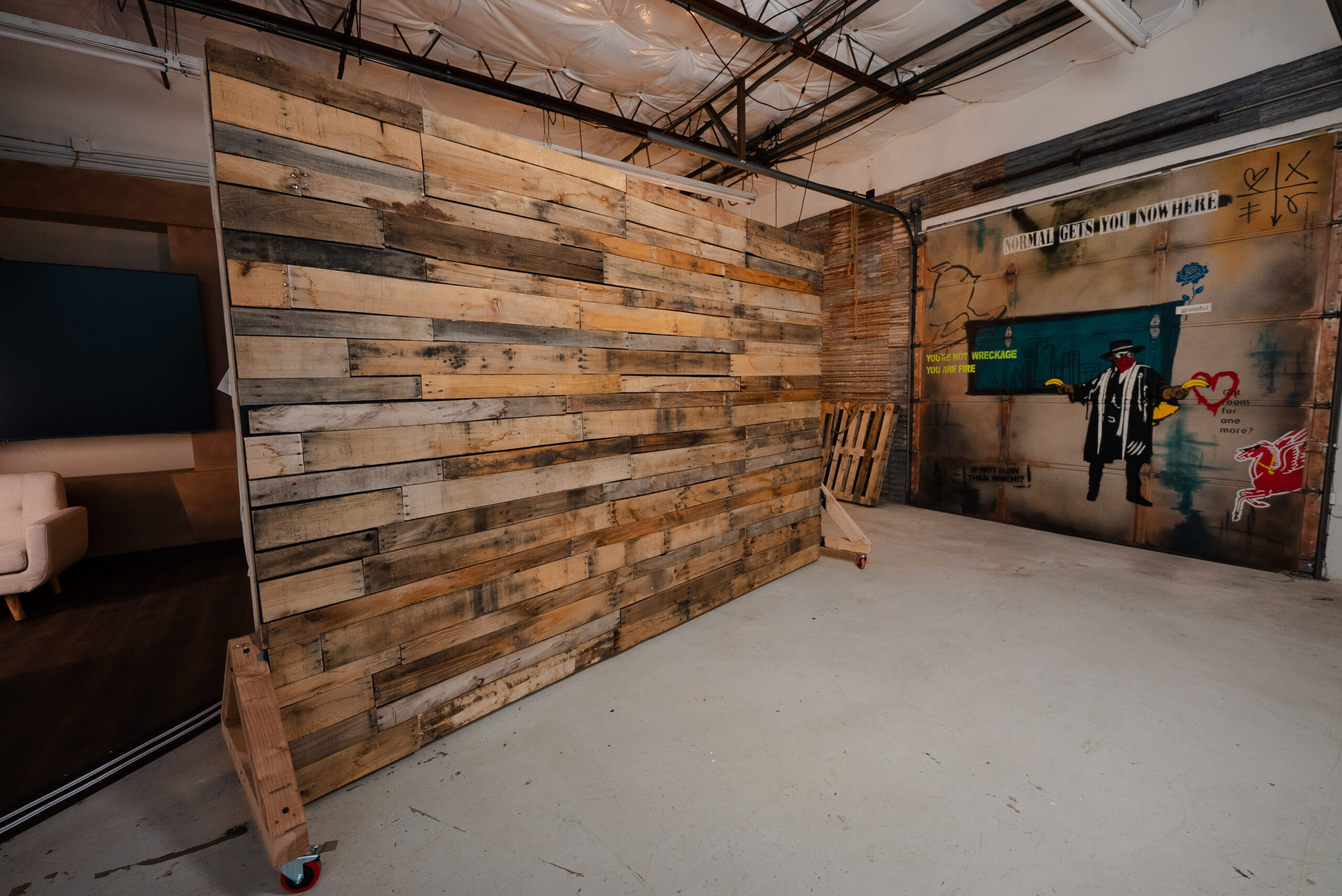 Rustic Wood Flat Included in Production Studio Rental